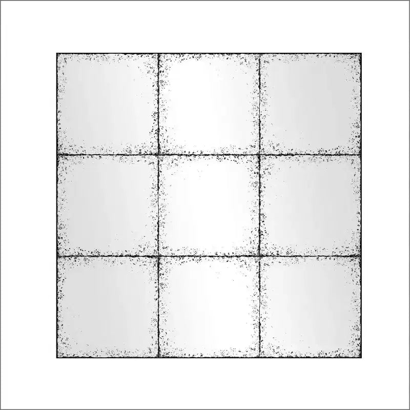 Vintage Industrial Wall Mirror with High-Definition Glass, 36"x36"