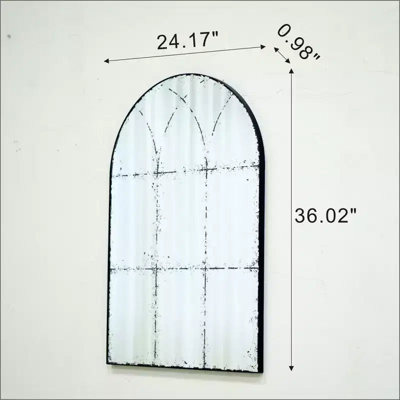 Vintage Industrial Wall Mirror with High-Definition Glass, 36"x36"