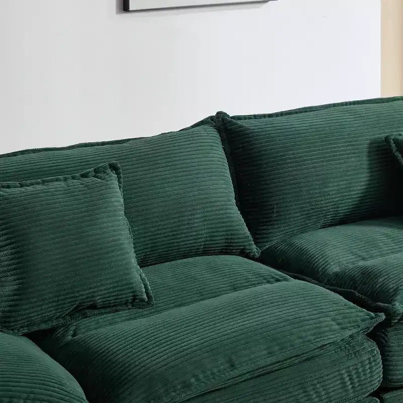 84" Corduroy Couch Loveseat Sofa with 2 Pillows for Living Room, Small Space, Office, Apartment