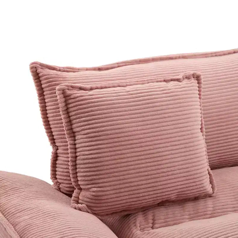 84" Corduroy Couch Loveseat Sofa with 2 Pillows for Living Room, Small Space, Office, Apartment