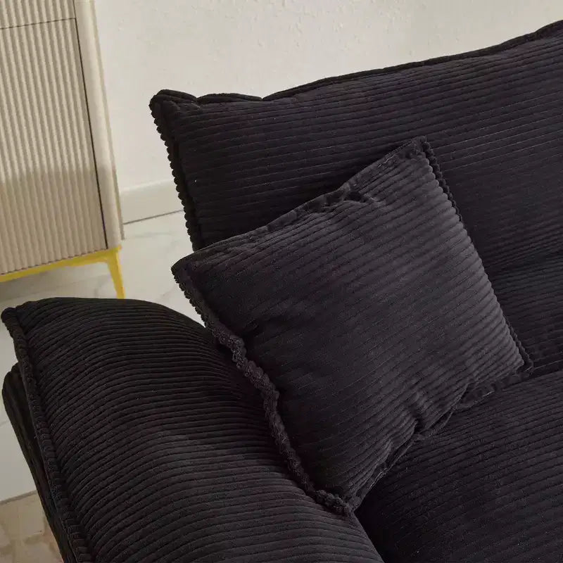 84" Corduroy Couch Loveseat Sofa with 2 Pillows for Living Room, Small Space, Office, Apartment