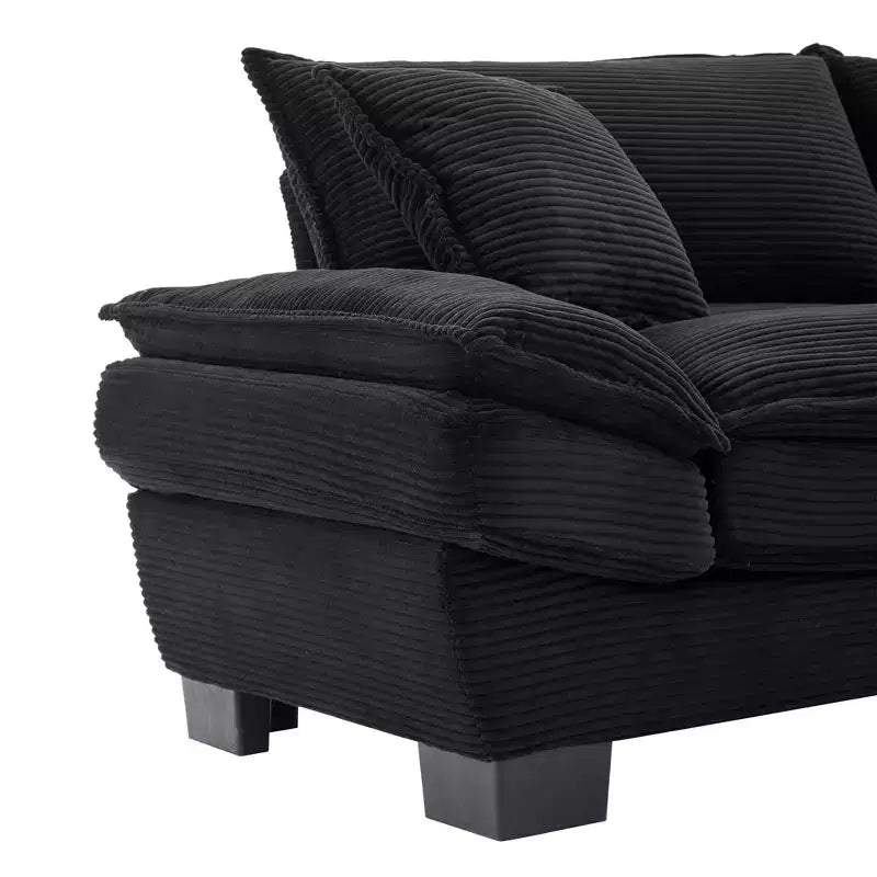 84" Corduroy Couch Loveseat Sofa with 2 Pillows for Living Room, Small Space, Office, Apartment