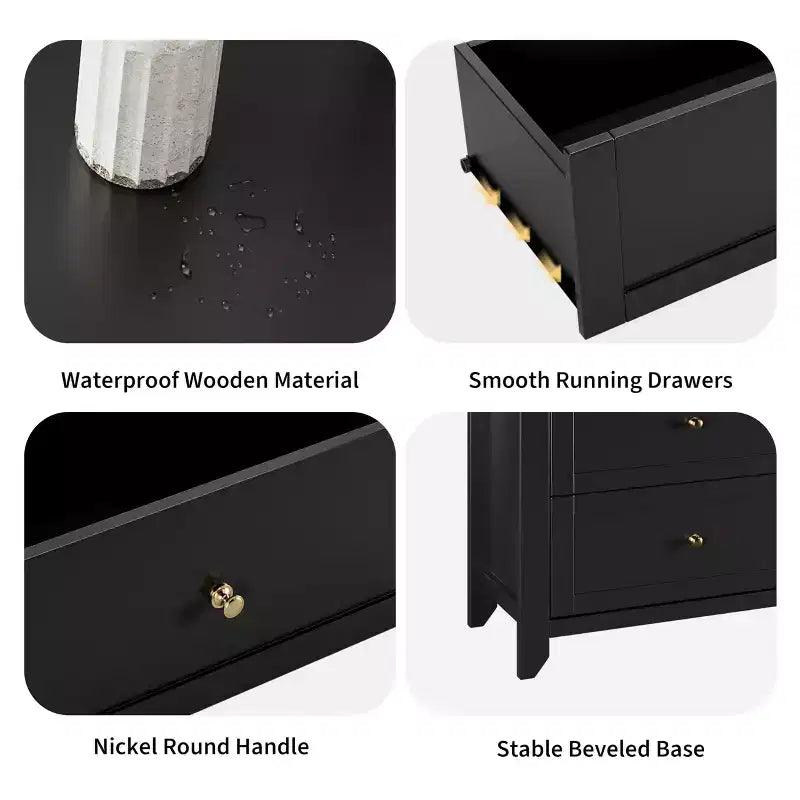 6 Drawer Dresser for Bedroom, Wood Storage Chest of Drawers for Living Room, Hallway, Entryway