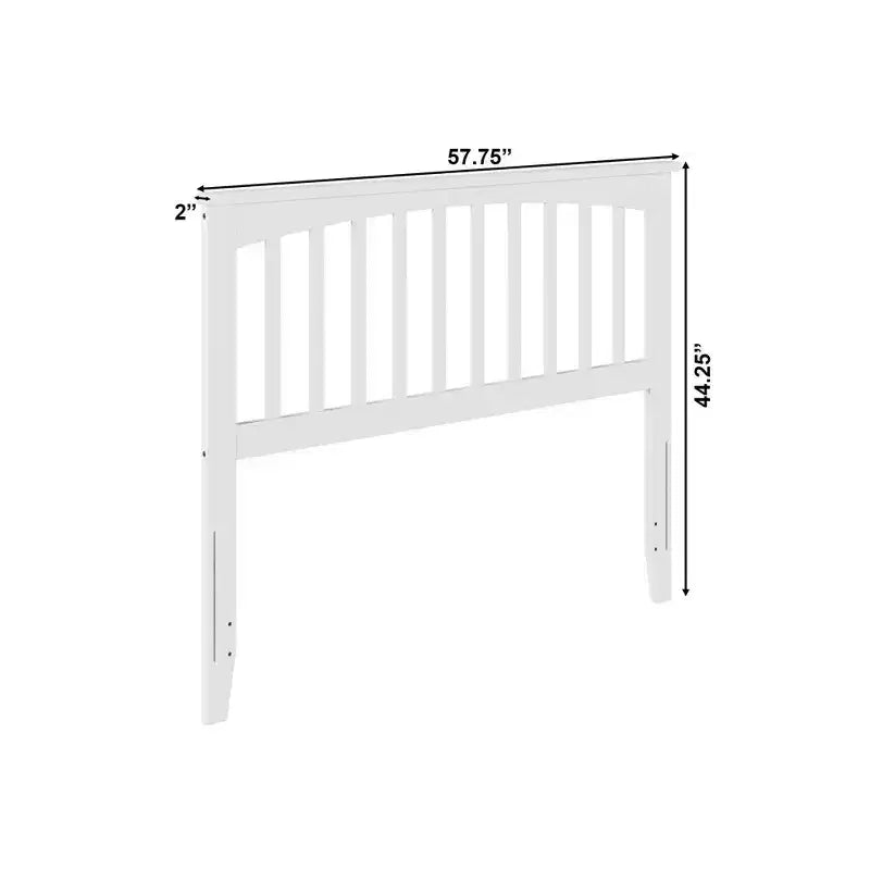 Full Mission Headboard, Wood Frame with Spindles, Satin Stained Finish