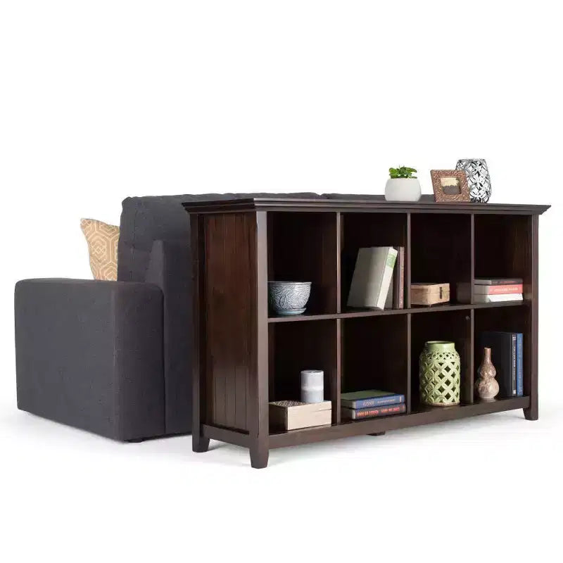 8-Cube Storage Sofa Table, Pine, Brown