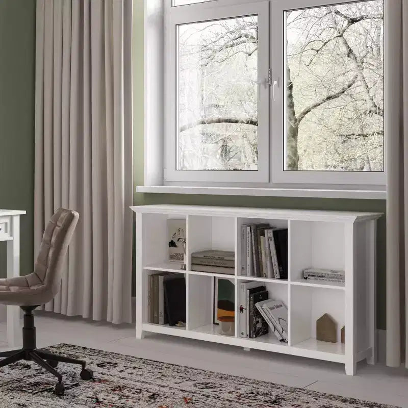 8-Cube Storage Sofa Table, Pine, Brown