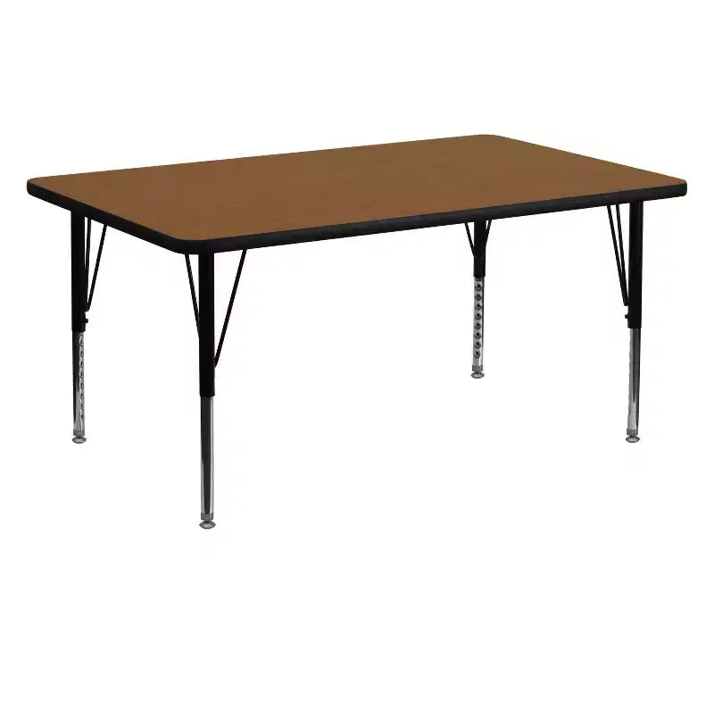 30"x60" Rectangular HP Laminate Activity Table, Height Adjustable Short Legs