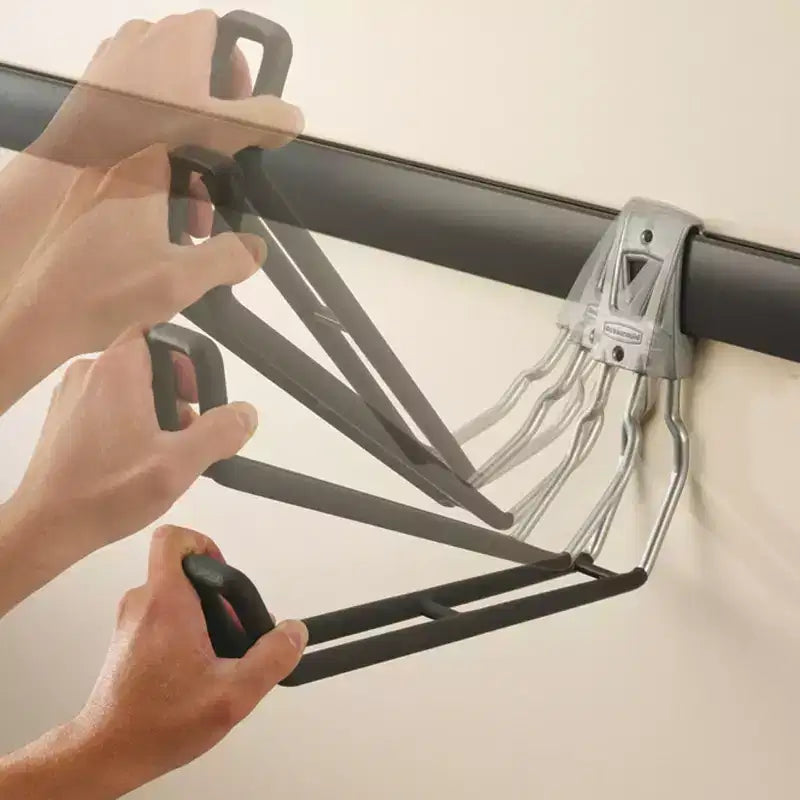 48" Horizontal Wall Storage Rail & Hanging Garage Hook, 6-Pack