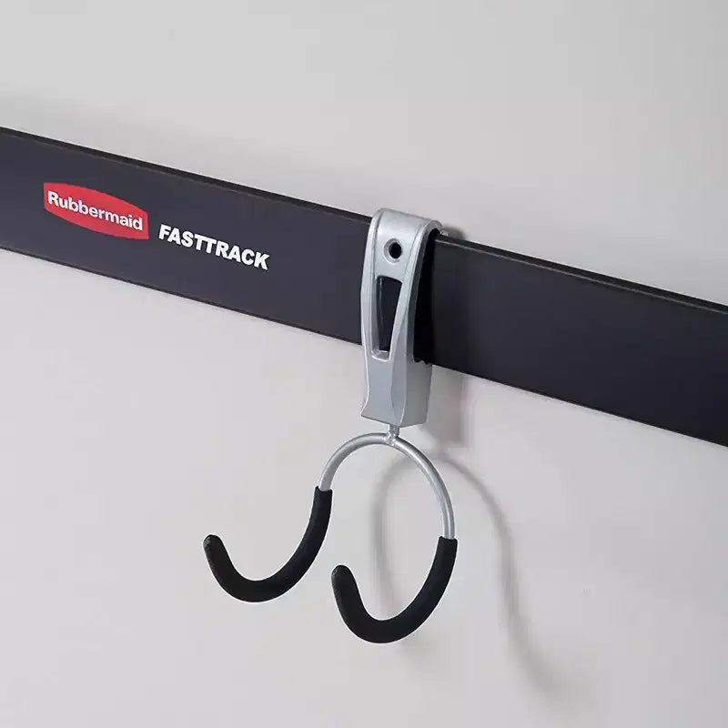 48" Horizontal Wall Storage Rail & Hanging Garage Hook, 6-Pack