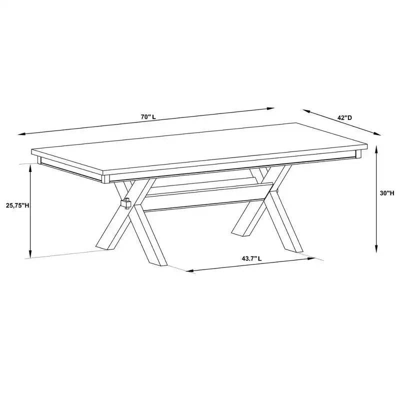 Dining Table, Solid Wood, Modern Style